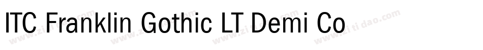 ITC Franklin Gothic LT Demi Condensed Italic字体转换